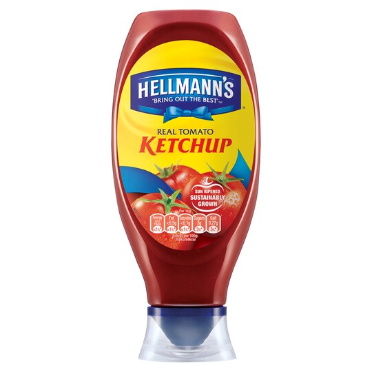 Hellmanns Tomato Ketchup Squeezy 750Ml Tesco Groceries
