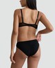 image 3 of F&F Embroidered Panel High Leg Knicker in Black