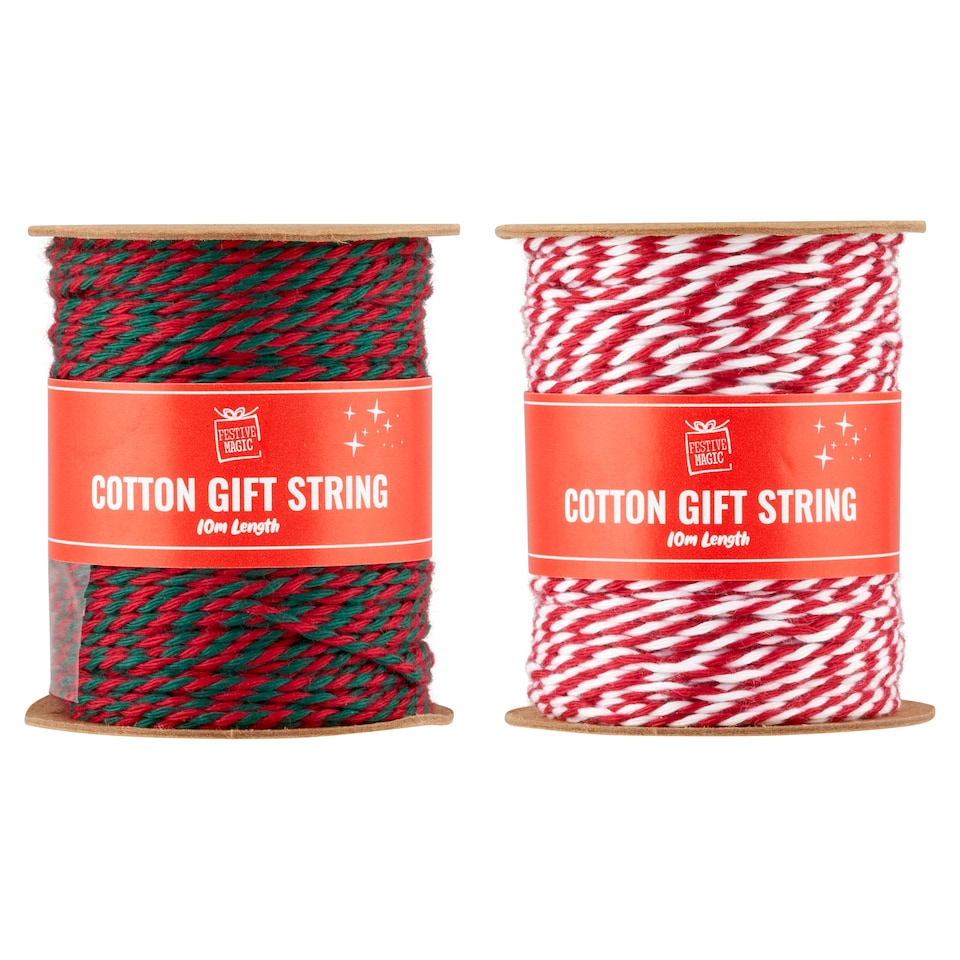 Festive Magic Cotton Gift String 10 m