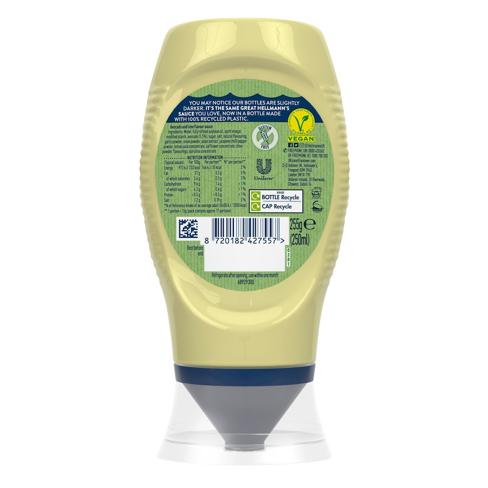 image 1 of Hellmann's AVOCADO SAUCE 250ML