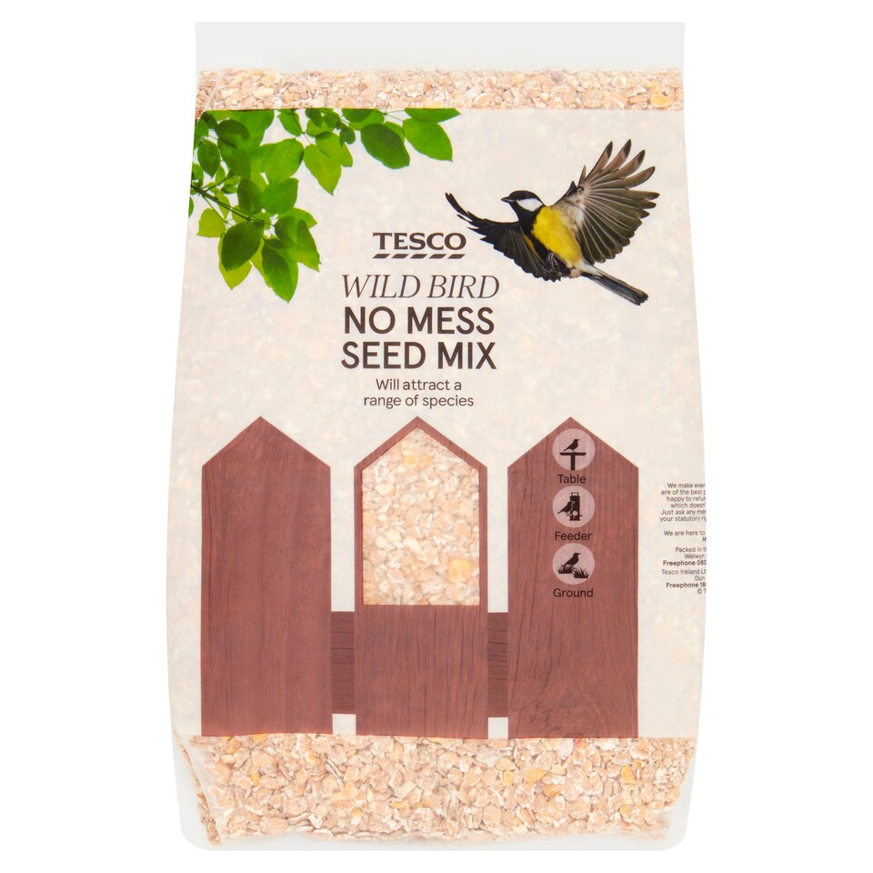 Tesco No Mess Wild Bird Seed Mix 1Kg Tesco Groceries