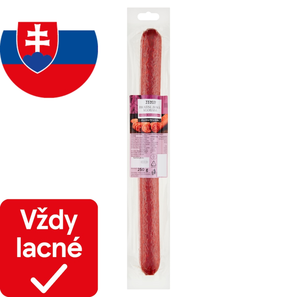 Tesco Bratislava Sausage 250 g