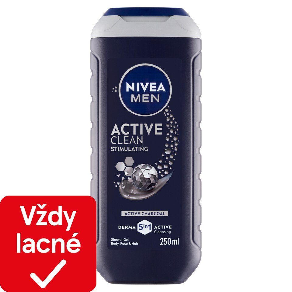 obrázok 1 z Nivea Men Active Clean 5 v 1 Sprchovací gél 250 ml