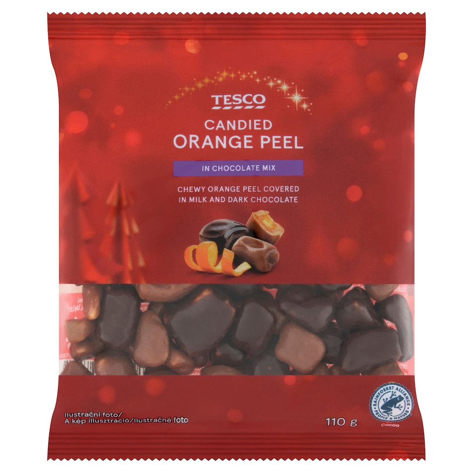 Tesco Candied Orange Peel in Chocolate Mix 110 g