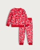 image 2 of Marvel Spider-Man Print Fleece Pyjama Set in Red