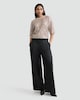 image 1 of F&F Pinstripe Wide Leg Belted Trousers in Grey