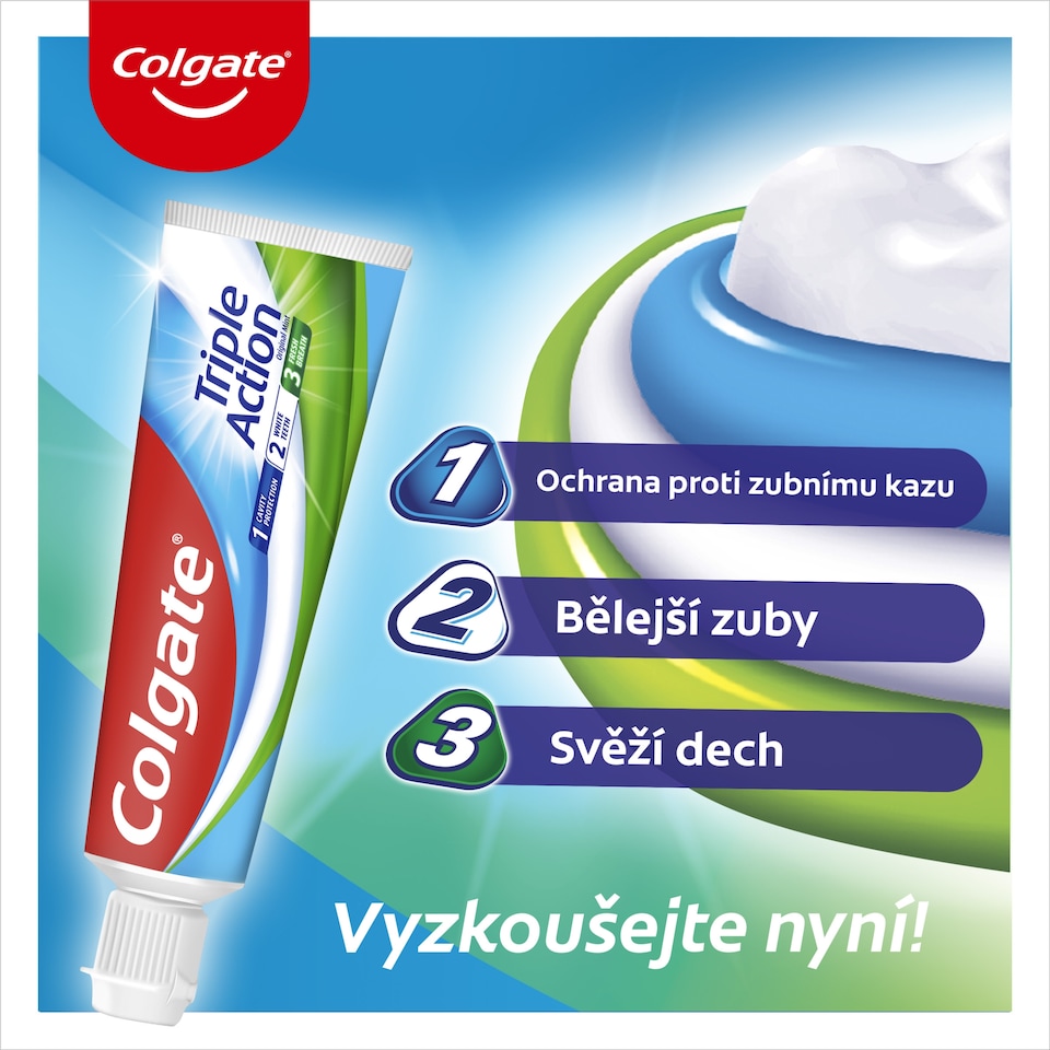 image 1 of Colgate Triple Action with Original Mint Toothpaste 75ml