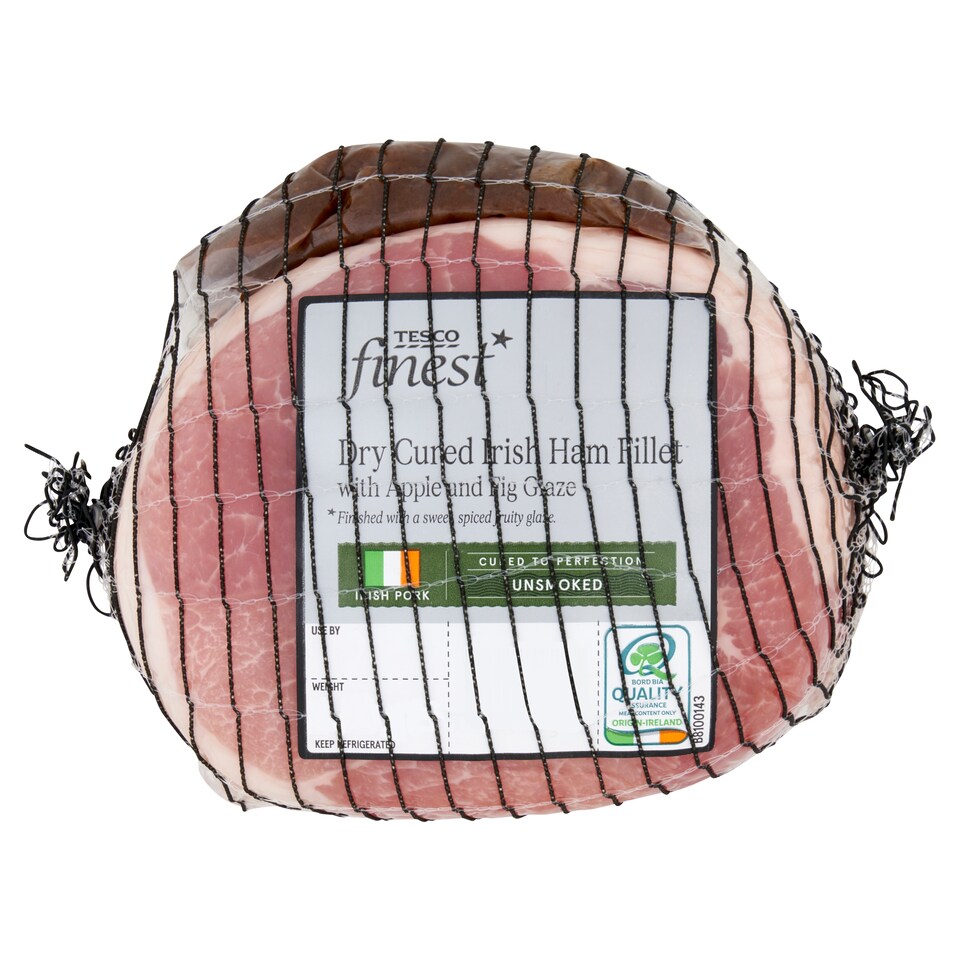 Tesco Finest Dry Cured Irish Ham Fillet with Apple and Fig Glaze 1.5Kg