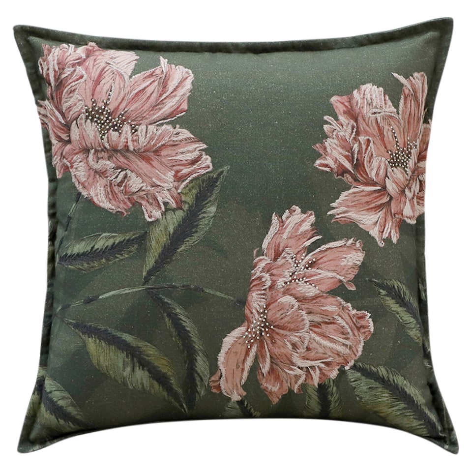 F&F Home Pink Peony Print vankúš 45 x 45 cm