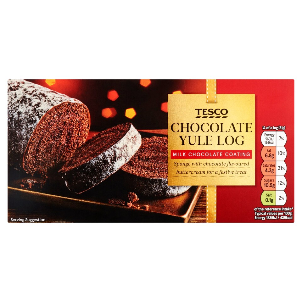Tesco Chocolate Yule Log 225G