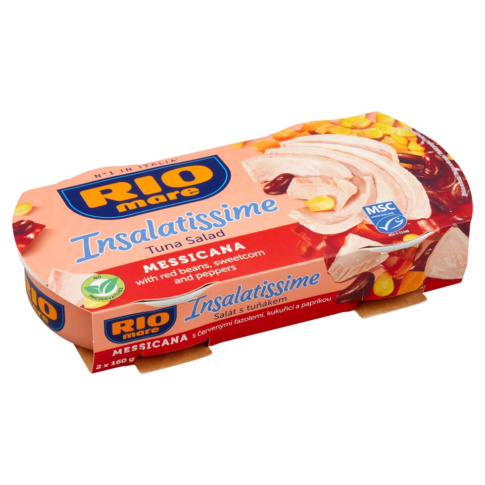 Rio Mare Insalatissime Hotový pokrm z fazolí, tuňáka, kukuřice a zeleniny 2 x 160g