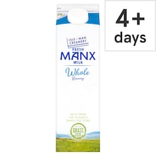 Isle Of Man Fresh Manx Milk Whole 1 Litre