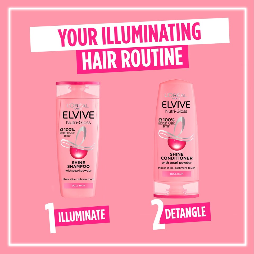 image 1 of L'oreal Elvive Nutri-Gloss Shine Hair Conditioner 400Ml