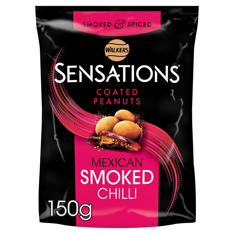 Walkers Sensations Coated Peanuts Smoked Chilli Sharing Bag 150g