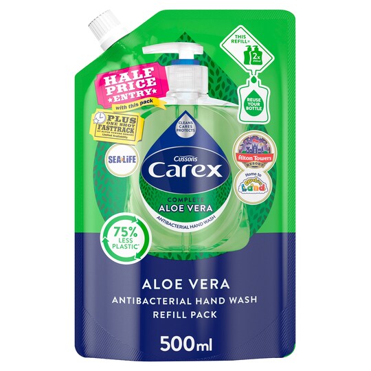 Carex Aloe Handwash Refill 500Ml Tesco Groceries