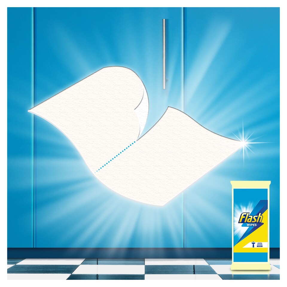 image 1 of Flash Antibacterial Wipes 180'S