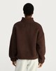 image 4 of F&F Textured Fleece Zip Up Pyjama Top in Brown