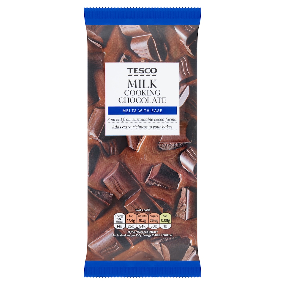 Tesco Milk Cooking Chocolate 150G