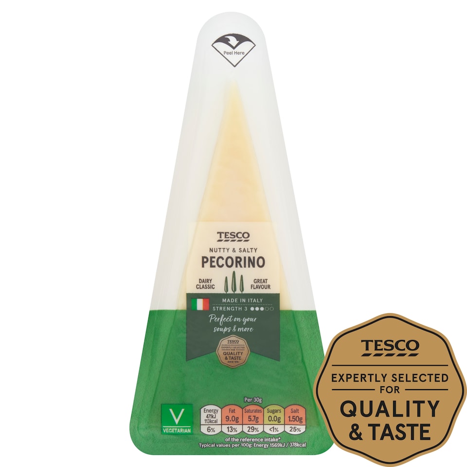 Tesco Italian Pecorino Cheese 170 G