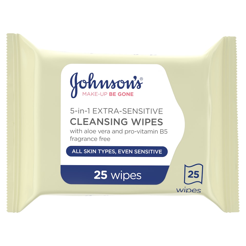 image 1 of Johnson's Face Care Extra Sensitive Wipes 25