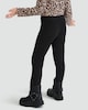 image 3 of F&F Girls Heart Patch Fleece Lined Leggings in Black