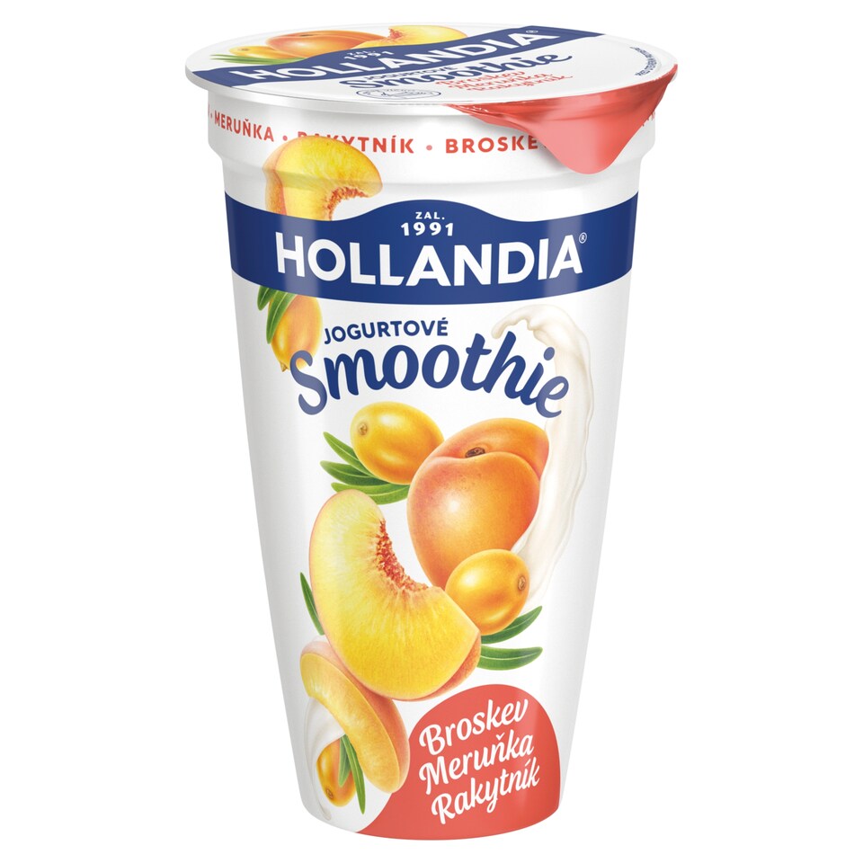 Hollandia Yogurt Smoothie Peach, Apricot, Sea Buckthorn with BiFi Culture 230 ml