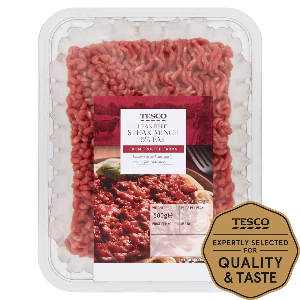 Tesco Lean Beef Steak Mince 5% Fat 500G