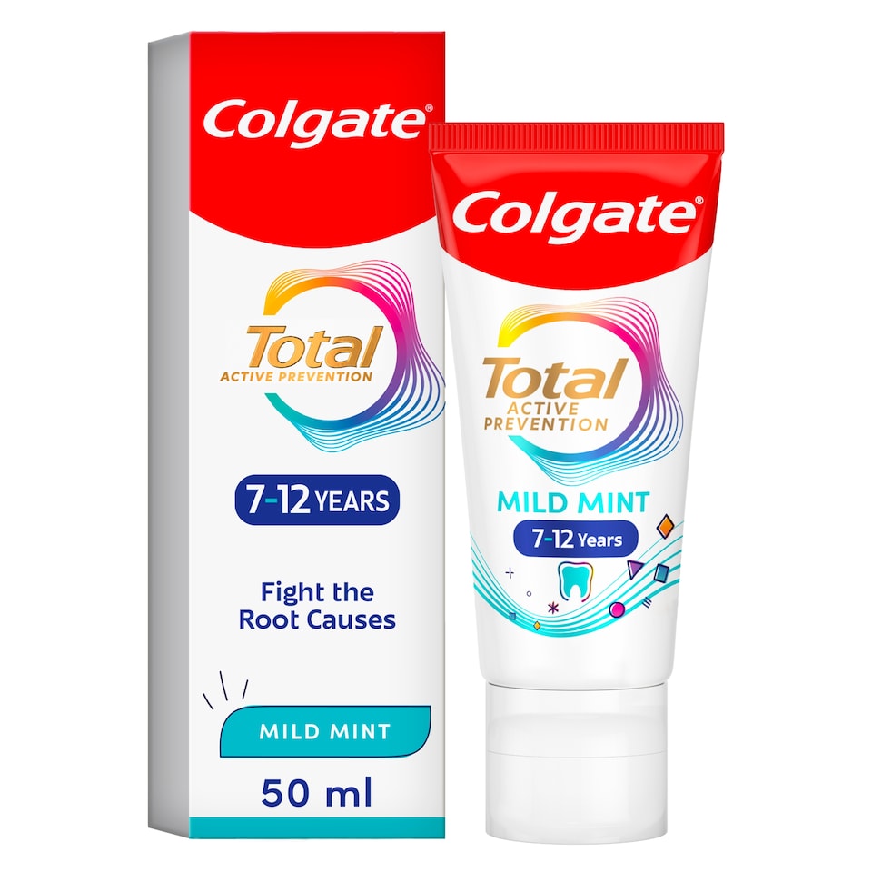 image 1 of Colgate Total Active Prevention 7-12 Years Mild Mint Toothpaste 50ml 