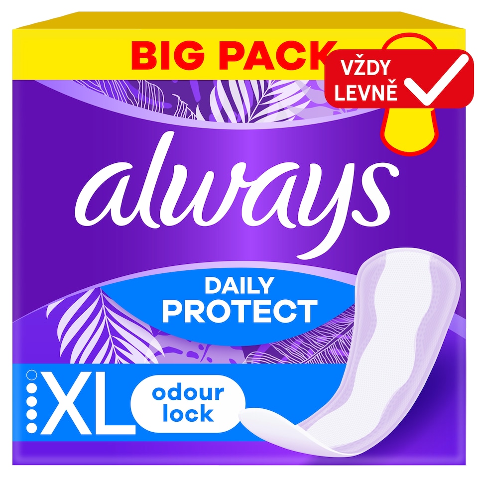 Obrázek 1 pro produkt Always Dailies Long Plus Extra Protect Intimky 44 ks