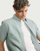 image 1 of F&F Pure Cotton Short Sleeved Oxford Shirt in Khaki