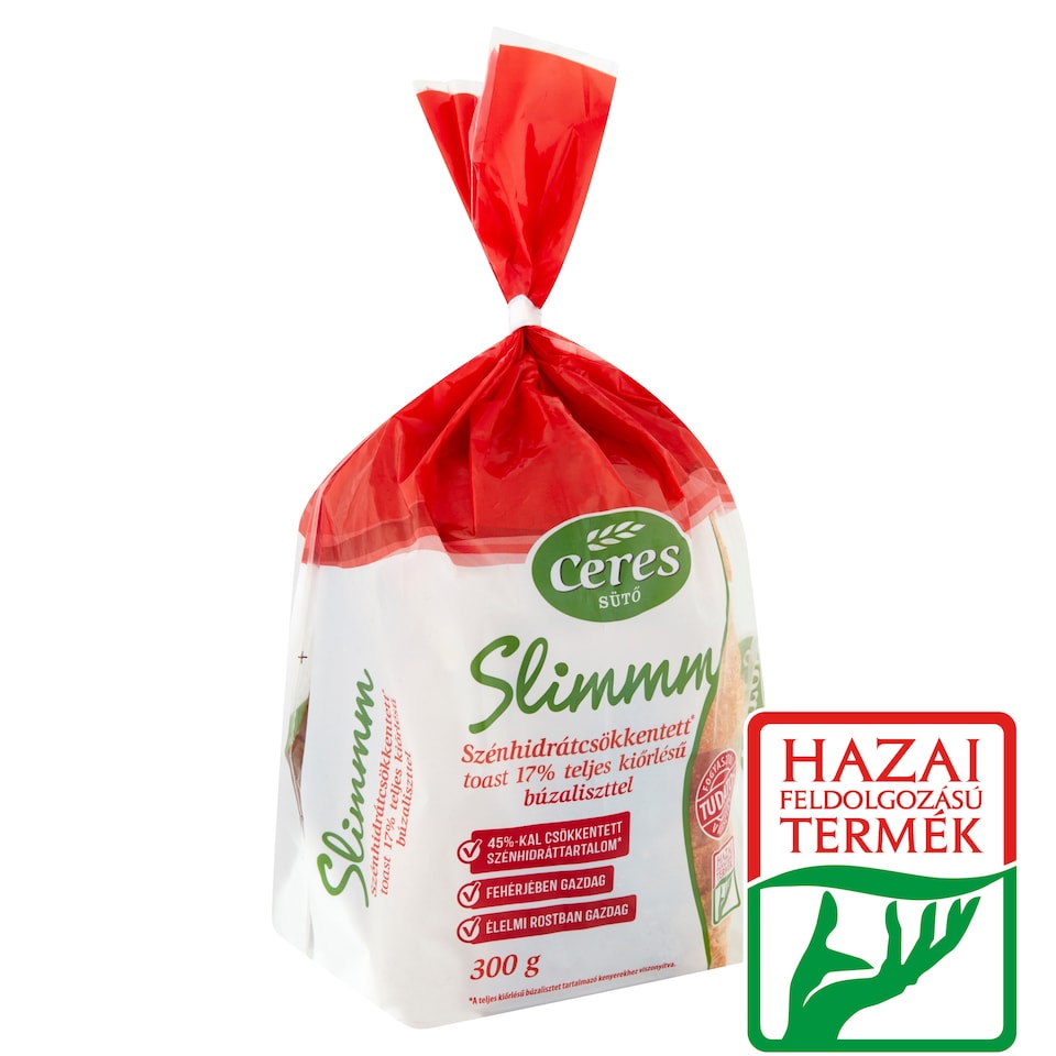 Ceres Slimmm Low-Carb Toast Bread with Whole Grain Wheat Flour 300 g