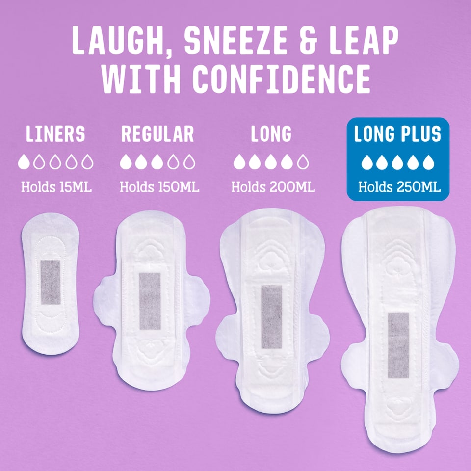 image 1 of Flo Sensitive Bladder Bamboo Long Pads with Wings (14 pads) - Discreet, Medium Incontinence, Ultra Thin + Hypoallergenic