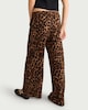 image 3 of F&F Animal Print Wide Leg Trousers in Multi Brown