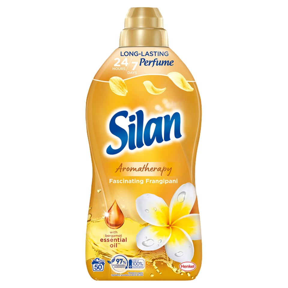 image 1 of Silan Aromatherapy Fascinating Frangipani Concentrated Fabric Softener 50 Washes 1100ml