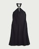image 4 of F&F Keyhole Accent Halter Neck Midi Dress in Black