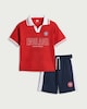 image 4 of F&F Boys England Football Polo Shirt and Shorts Set in Red