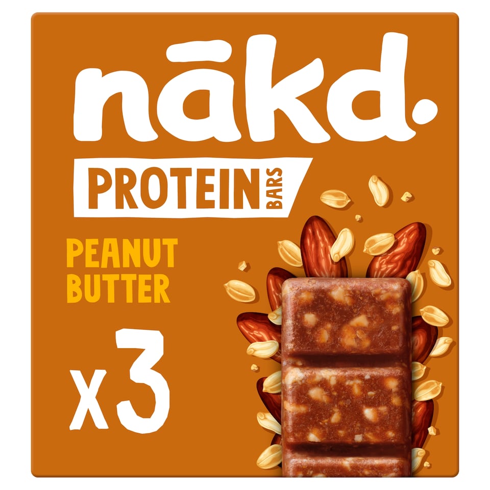 image 1 of Nakd Peanut Butter Protein Bars Multipack 3 x 45g