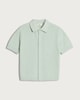 image 2 of F&F Boys Pure Cotton Textured Knit Polo Shirt in Green