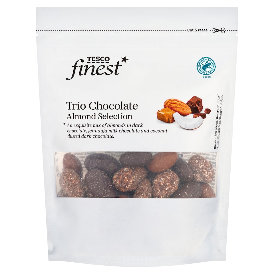 Tesco Finest Trio chocolate almond selection 150g