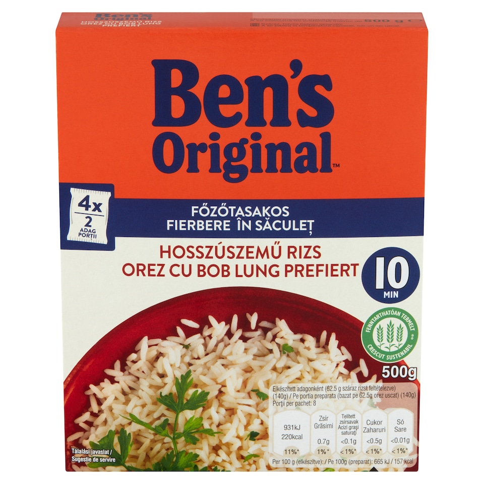 Ben's Original főzőtasakos hosszúszemű rizs 500 g  1. kép