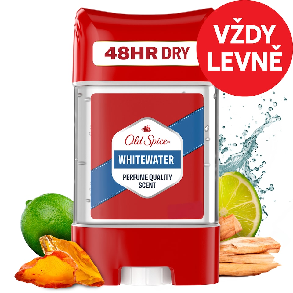 image 1 of Old Spice Whitewater Antiperspirant & Deodorant Clear Gel 70ml, Perfume Quality Scent, 48H Fresh&Dry