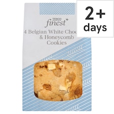 Tesco Finest Belgian White Chocolate & Honeycomb Cookies 4 Pack