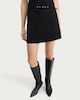 image 1 of F&F Ponte Belted Mini Skirt in Black