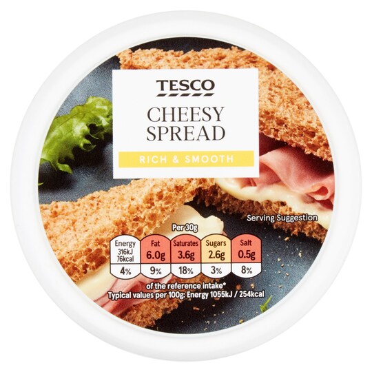 Tesco Cheesy Spread 125G Tesco Groceries