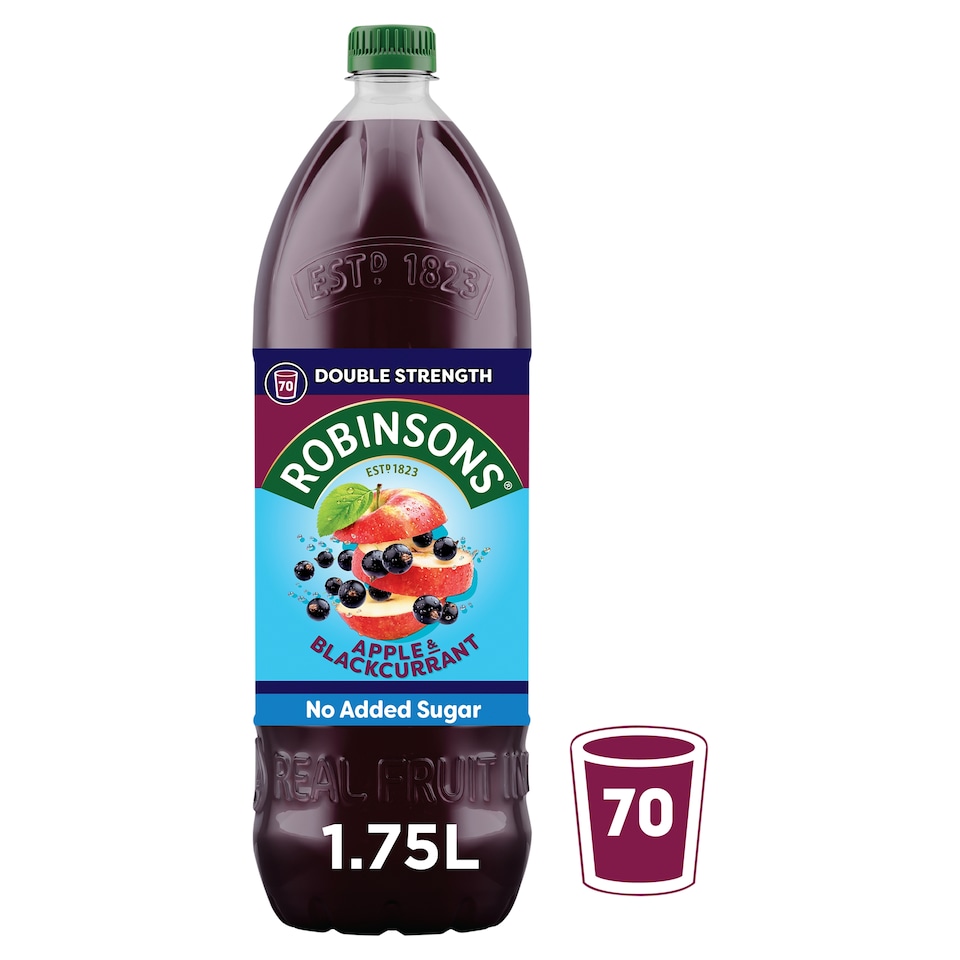 Robinsons Double Strength Apple & Blackcurrant Squash 1.75L