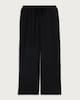 image 4 of F&F Textured Wide Leg Trousers in Black