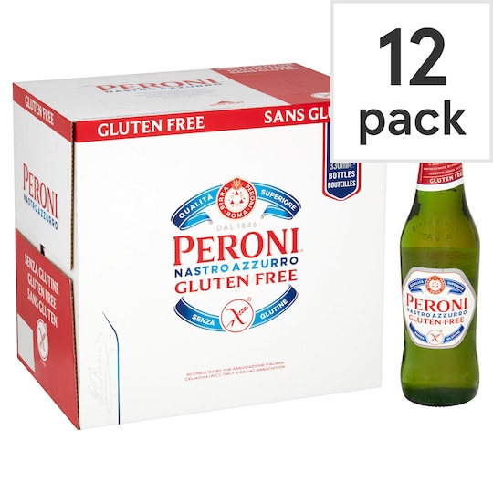 Peroni Nastro Azzurro Gluten Free Beer 12X330ml Tesco Groceries