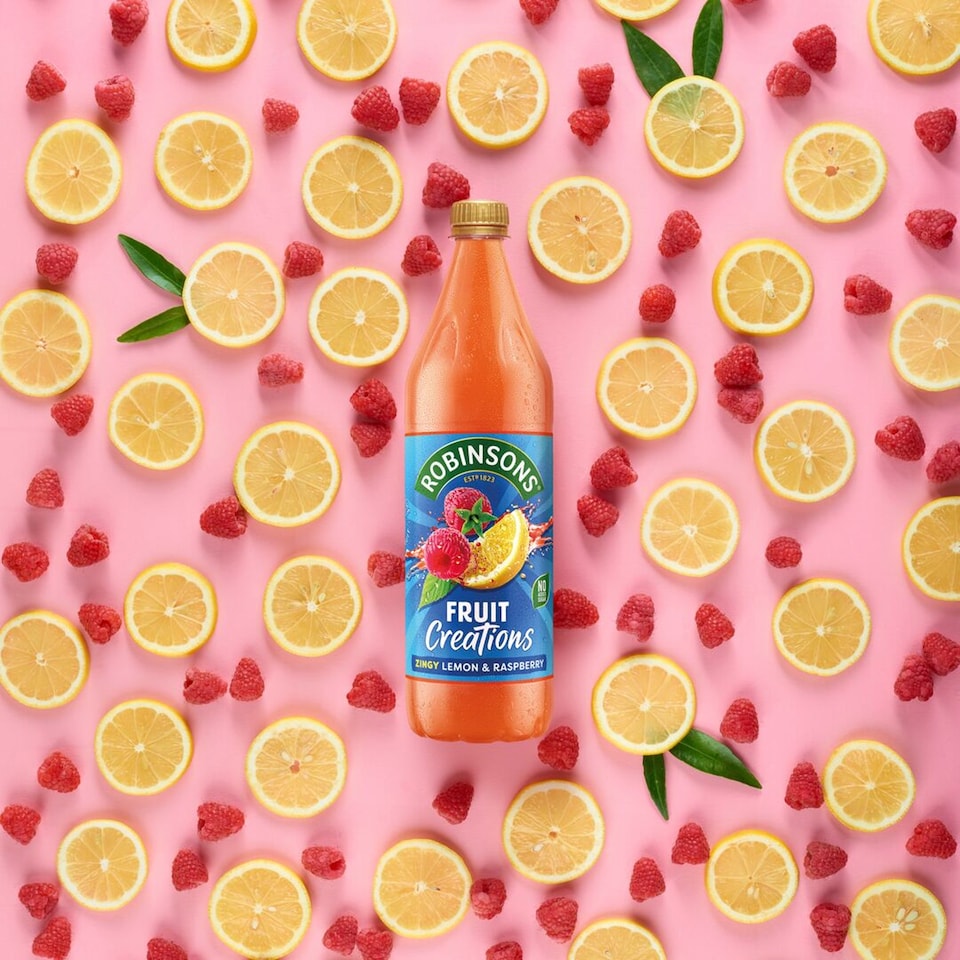 image 1 of Robinsons Fruit Creations Squash - Lemon & Raspberry 1L