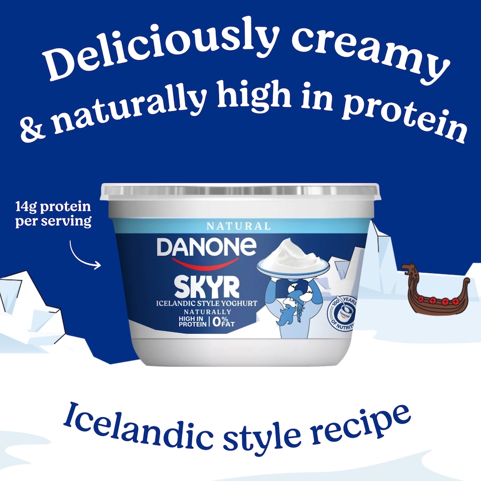 image 1 of Danone Skyr High Protein 0% Fat Natural Yoghurt 480g