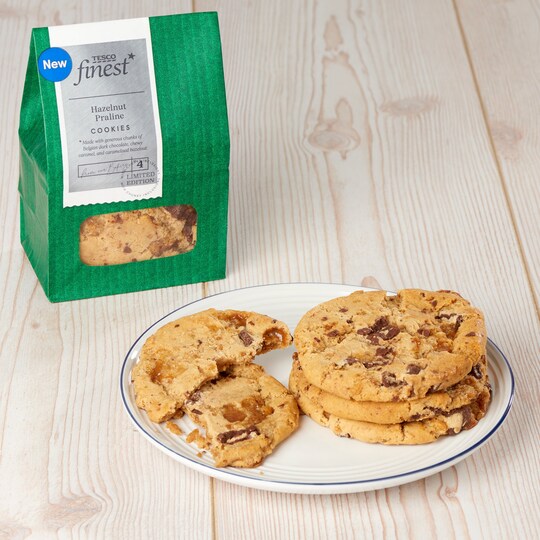 Tesco Finest Hazelnut Praline Cookies 4 Pack Tesco Groceries